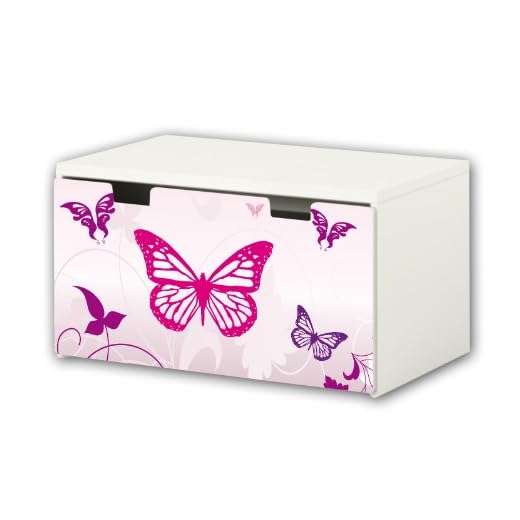 Mariposa pegatinas | pegatinas para muebles | BT16 | adecuado para el arcón de banco STUVA de IKEA para niños (90 x 50 cm) | Perfecto como arcón de juguetes y banco | (mueble no incluido) STIKKIPIX