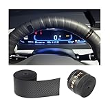 2PCS 3.4Ft Leather Steering Wheel Wrap Tape,Breathable Car Steering Wheel Tape Provides Comfort & Non-Slip Grip,Sweat-Absorbent Cars Steerings Wheels Cover Tapes Car Accessories