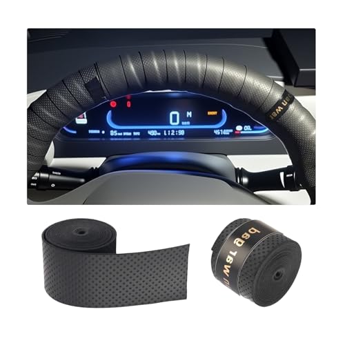 2PCS 3.4Ft Leather Steering Wheel Wrap Tape,Breathable Car Steering Wheel
