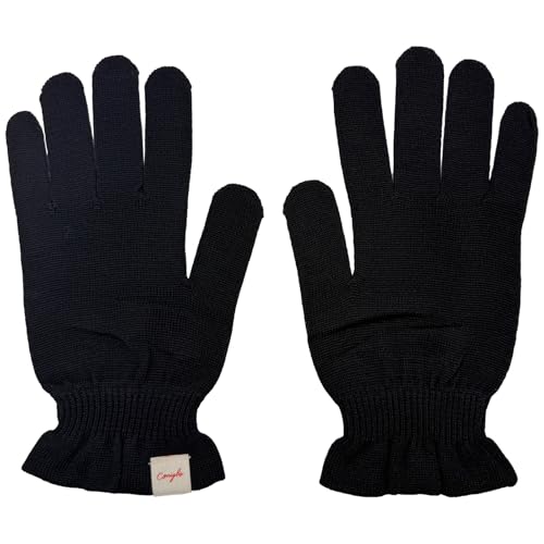Coniglio シルク100%で潤うハンドケア手袋 ブラック