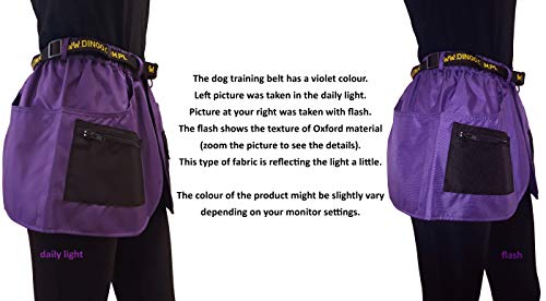 Dingo Trainingsgürtel, Sport, Agility, Apportieren, Gehorsam, Leinenführung, Nasenarbeit, Verhaltenstraining, Trainer Gürtel mit vielen Taschen Violett Große XL 16465-2