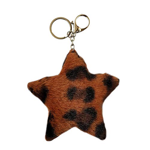 Preisvergleich Produktbild Jingyuu Schlüsselanhänger mit Bommel für Damen Plüsch Hairball Schlüsselanhänger für Handtasche Schlüsselbund / Rucksacktasche / Handtasche / Auto / Schlüssel 13 * 10cm Style-3