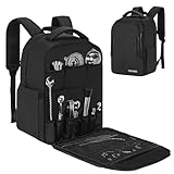 OUUTMEE Bartender Bag, Bartender Kit Travel Backpack for Cocktail Shaker Set, Portable Carrying Bag with Compartments for Wine Bottles, for Travel Home Indoor Outdoor Party(Backpack Only)