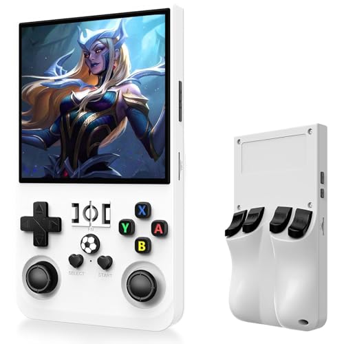 Consola Portátil Retro, Nueva Videoconsola Portátil 2025 con Batería De 4 Pulgadas 4000 Mah Consola Retro con Juegos Clásicos Adultos Y Niños Palo De Juego-white64G