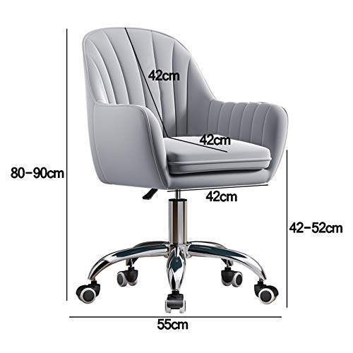 Chaise pivotante avec support lombaire ergonomique et dossier en maille rose - 3
