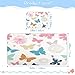 Burbuja Baby Cooling Mat Colorful Butterfly Bed Pad Ice Silk Cool Mat for Crib Mattress, Sleeping Pad with Pillowcase for Girl Boy, 28x52 in