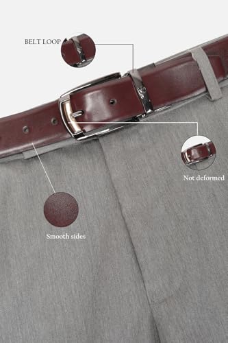 Image of Louis Philippe Men's 100% Italian Leather Dual Tone Zinc Alloy Buckle Formal Reversible Belt