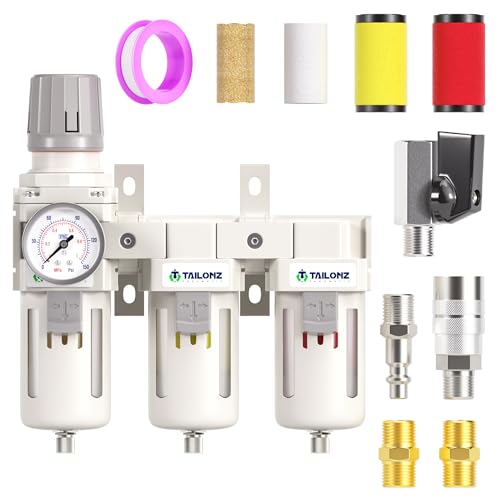 Filtre à compresseur NPT 1/2 avec bloc de séchage d'air 3 étapes 0-150PSI