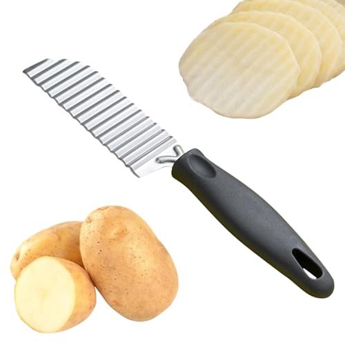 ポテトスライサー - 波状クランクルカッティング調理器具 - きゅうり にんじん 果物 とうもろこし パン用 家庭料理向けカッティングツール