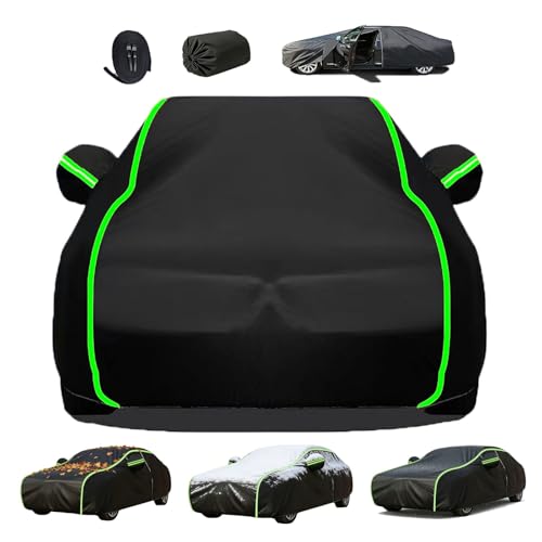 Custom Fit Car Cover Waterproof for L exus NX 2018-2021 Oxford Fabric All Weather Outdoor Protection Rain Wind Dust Driver Door Zipper Reflective Strips Lightweight Foldable with Storage Bag