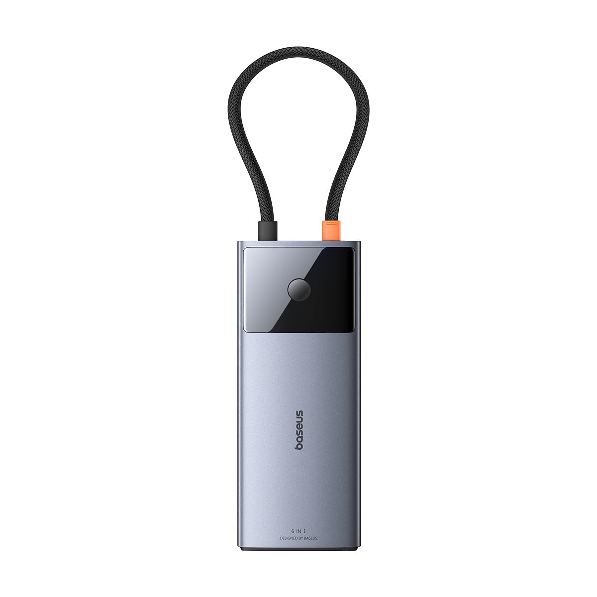 Hub 6in1 Baseus Metal Gleam 2 Serisi, USB-C'den 2xUSB 3.0 USB-C'ye, HDMI USB-C PD Ethernet RJ45