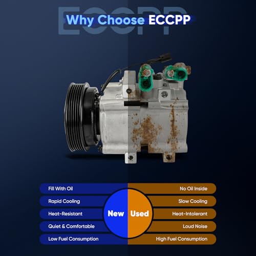 Image of ECCPP A /C Compressor with Clutch for Hyundai Tucson 2.7L 2005-2009 | Fast Cooling AC Compressor