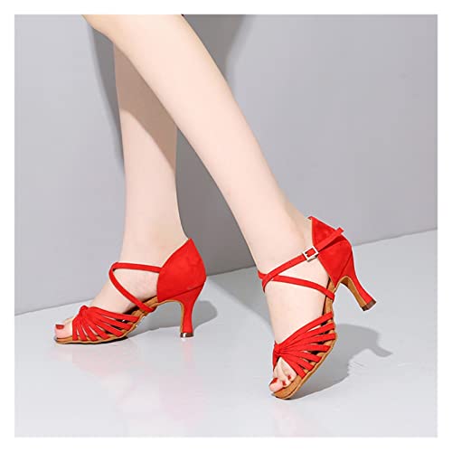 Chaussures de danse latine vertes à talons hauts réglables taille 37