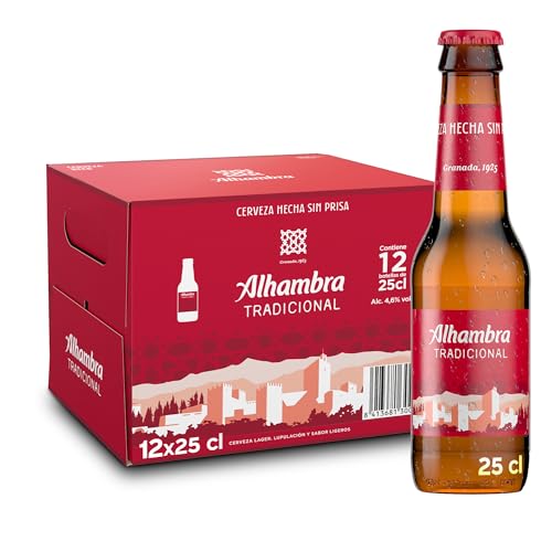 Alhambra Tradicional Cerveza - Paquete de 12 x 250 ml - Total: 3000 ml