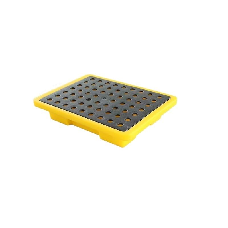 Industrial Spill Containment Pallet for Oil and Chemical Drums - 50 Kg Capacity, Modular Devise for Garage, Basement, Lab(13 L/49x36x10 Cm)