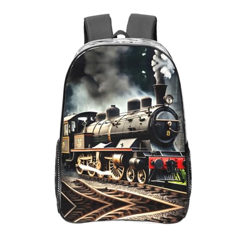 Sac à dos transparent pour le travail et le sport décontracté avec motif locomotive