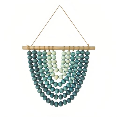 EWMKEODCA Decor,Boho Teal Beads Decorative Wall Hanging,for Bedroom,Living Room,Over the Bed,Hotel and Guesthouse