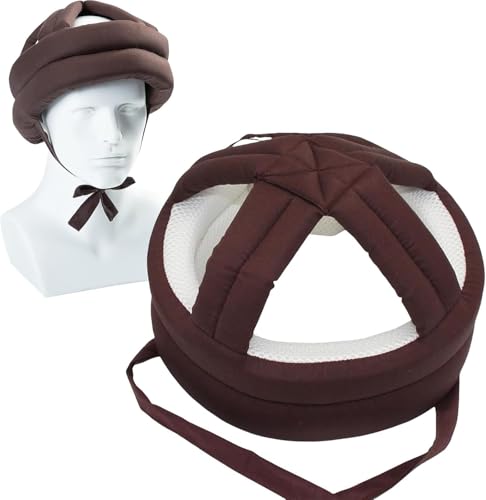 GEDRACKPMYN 2 Pcs Anti Fall Elder Head Safety Helmet, Adjustable Thick Soft Protective Hat for Head Injury Shock Protection, Breathable Seniors Fall Prevention Head Protection Cap