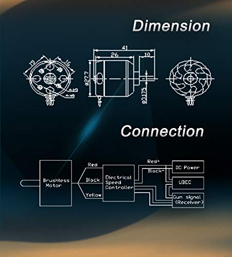 Flash Hobby D2826-1400 2826 Rc Brushless Motor 1400Kv Electric Outrunner Motor For Rc Aircraft Plane Multicopter Drone Fixed Wing Helicopter thumb #1