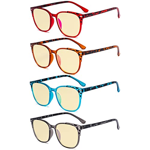 Image of Eyekepper Ladies Reading Glasses - 4 Pack Large Square Readers for Women