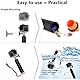YHTSPORT Osmo Action Tauch-Zubehör Set, Wasserdichtes Gehäuse für DJI Osmo Action 5 Pro/Action 4 /Action 3 +Schwimmfähiger Griff + Schnellmontage Klammer + 6 Anti-Fog-Einsätze