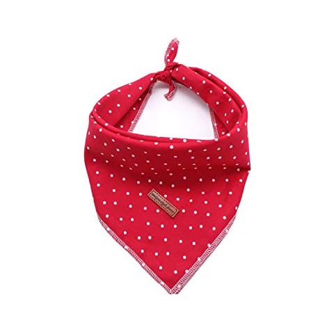 Unique style paws Dog Bandana Square Dog Scarf Dog Kerchief, Cotton Bibs Sarf for Small Medium Large Dogs Adjustable Dog Bandanas Cover