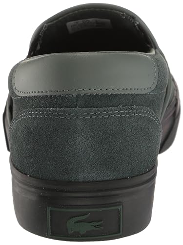 Lacoste Men's Jump Serve Slip Sneaker, Dark Green/Black, 11.53