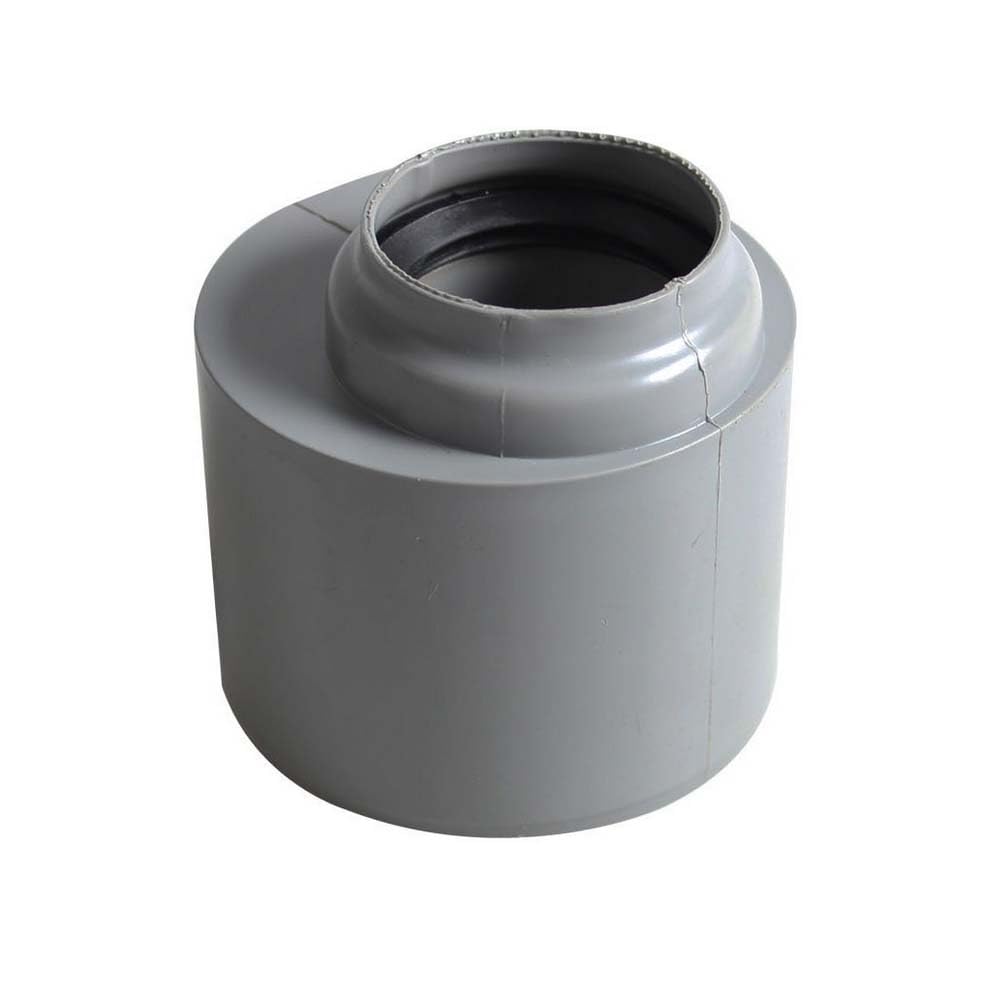 Hatoolha Grey Pipe Connector Straight 40Mm To 75Mm Extender Pipe Adapter Bath Waste Pipe Joiner Waste Compression Fittings For Bath, Kitchen Sink