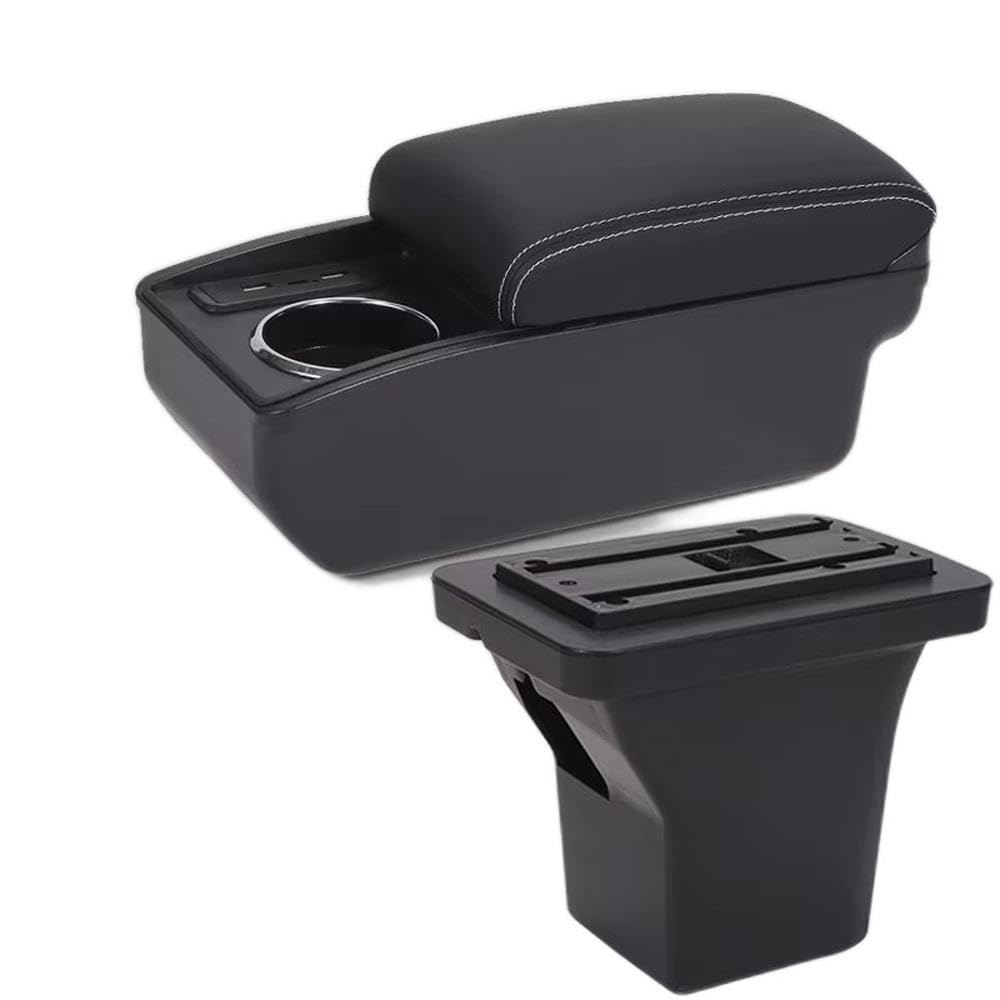 Fsozdbbpl B3 Black White 6Usb For Chevrolet Aveo For Sail 2024 Car Armrest Box Auto Storage Box Interior Parts