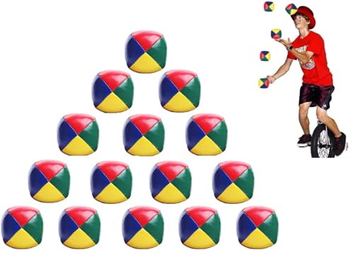 Coriver 15er Jonglierbälle Set, Professionelle Jonglieren Bälle für Anfänger, Interaktives Spielzeug zur Jonglierbälle für Erwachsene, Jonglierbälle Kinder für Indoor Outdoor Spielzeug