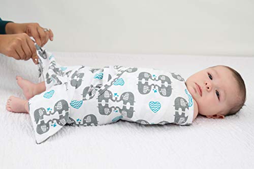 image for SleepingBaby 100% Cotton Zippy Swaddle - Baby Swaddle Blanket with Bot