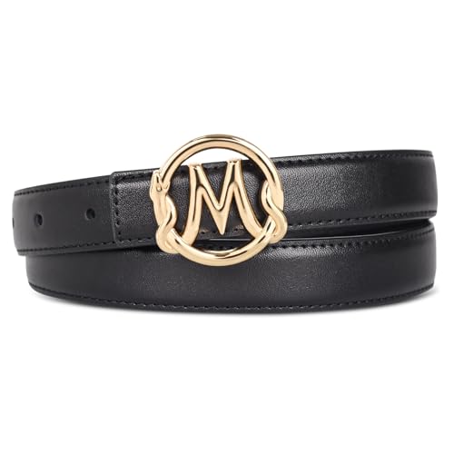 Image of Aurolran Women's Leather Belt with Buckle - Ideal for Dresses, Jeans, and Coats