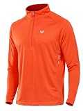 NORTHYARD Men's Quarter Zip Pullover Athletic Running Shirts Long Sleeve