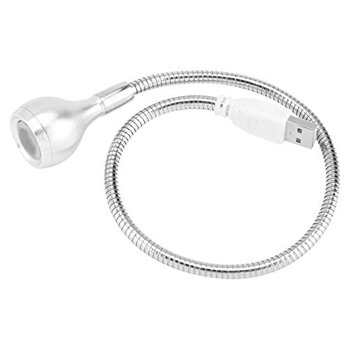Kuuleyn Computer Keyboard Light USB Gooseneck Light Long-Necked Flexible Table Suitable for Studying Drawing Boards Crafts Learning and Working (Silver; Warm White Light) - Image 3