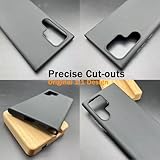 TENOC Phone Case for Samsung Galaxy S22 Ultra, Black Case Anti-Fingerprint Protective Bumper Matte Cover - Image 3