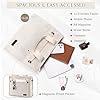 VASCHY Cabas Femme, Sac a Main pour Cours Sac Bandoulière Femme Tote Bag Zippé Grand Sac Fourre-tout en Velours Côtelé pour Travail École Achats Beige #3