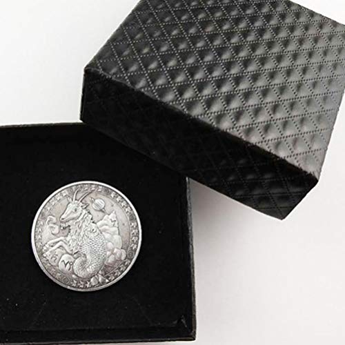 PRETYZOOM Sternbild Münze Steinbock Münze Geschenk Vintage-Stil Horoskop Münze Geburtstag Zeichen Glück Andenken Münze Stereoskopische Metallmünze Handwerk (Steinbock)