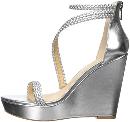 Jewel Badgley Mischka Women's SUZY Sandal, Silver, 8.5 M US | Image 7
