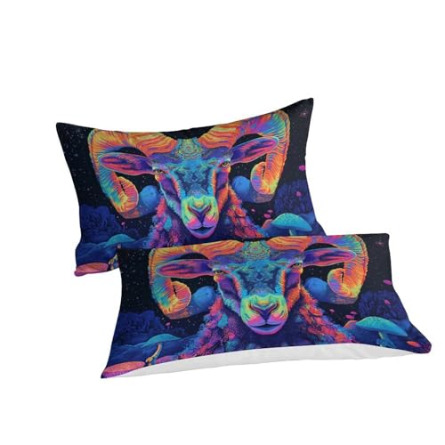 Housse de couette 3D motif chèvre en microfibre de qualité supérieure