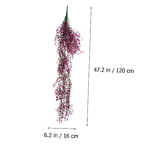 Besportble 2Pcs Wall Hanging Artificial Plant Bling Decor Leaf Decor Basket Decor Artificial Leaf Vine Flower Vines Garland Floral Wedding Ceremony Background Simulation Hanging Plant #TOP3