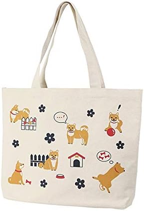 Amazon 京都くろちく 帆布トート 柴犬 生成り トートバッグ レディース 京都くろちく トートバッグ