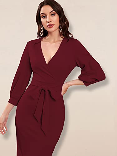 Image of rosery paris Women V Neck fulls Sleeve one Piece Formal Black Floral Western one piece Knee-Length Dress