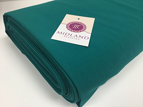 Plain Poly musgo Crepe Georgette vestido Tela de peso medio 58 'ancho M420 mTEX