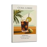 OKSDMQNS CUBA_LIBRE Poster, dekoratives Gemälde, Leinwand, 