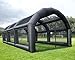 30ft Long Oxford Inflatable Baseball Batting Cage Baseball Hitting Bearing Field with Blower &Durable Baseball Netting for Club Trainning (Black, 30ft L×16ft W ×11.5ft H)