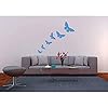 Butterfly Wall Stickers Sky Blue Set of 6 Different Sizes - Removable Self Adhesive Waterproof Durable Vinyl Stickers - by PARTY DECOR #1
