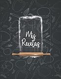  Mis Recetas: Recetario de cocina para escribir  Cuaderno para 125 recetas  Formato A4