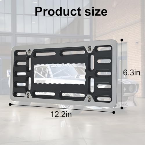 image for Mandark Car License Plate Bracket, Stainless Steel Vehicle Front Tag H