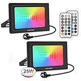 【12 Farbwechsel, 2 Auto-Zyklus-Modi, 6 Helligkeitsstufen】 MEIKEE led rgb strahler bieten einen Abstrahlwinkel von 120°, wodurch eine farbenfrohe Atmosphäre in einem großen Bereich geschaffen werden kann. Gleichzeitig sind farbwechsel strahler in 12 Farben erhältlich. Zwei Modi des automatischen Farbwechsels schaffen eine dynamische und angenehme Atmosphäre für Sie. Der rgb mit fernbedienung bietet 6 Helligkeitsstufen, Sie können die Helligkeit nach Ihren Bedürfnissen anpassen und Strom sparen.