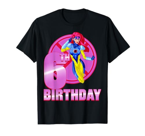 T-shirt Jean Grey X-Men pour fête d'anniversaire 6 ans de votre petite fille